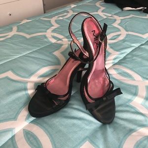 MIA Satin Black Heels